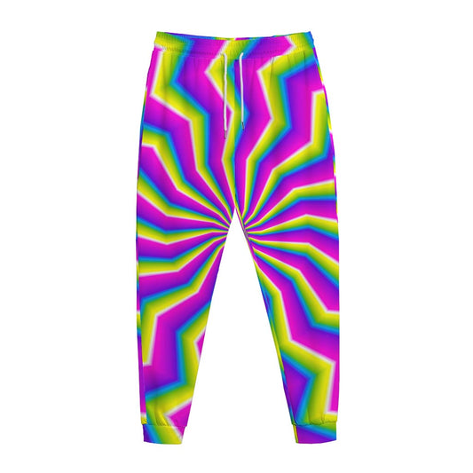 Green Dizzy Moving Optical Illusion Jogger Pants