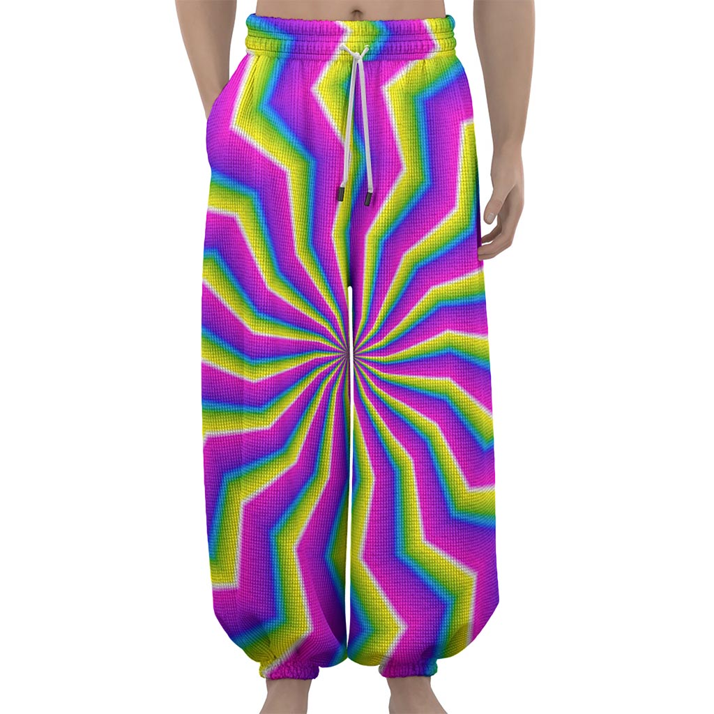 Green Dizzy Moving Optical Illusion Lantern Pants
