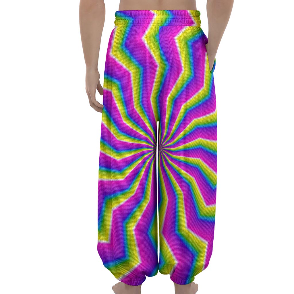 Green Dizzy Moving Optical Illusion Lantern Pants