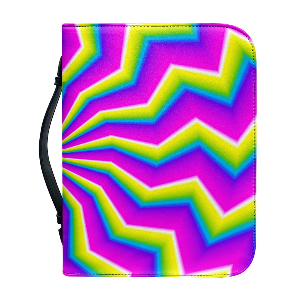 Green Dizzy Moving Optical Illusion Leather Bible Cover