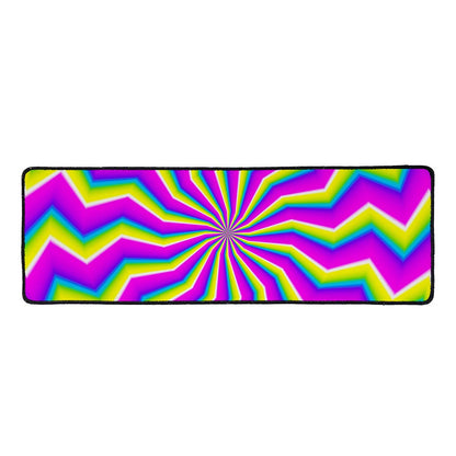 Green Dizzy Moving Optical Illusion Long Kitchen Mat