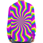 Green Dizzy Moving Optical Illusion Long Sleeve Baseball Jersey