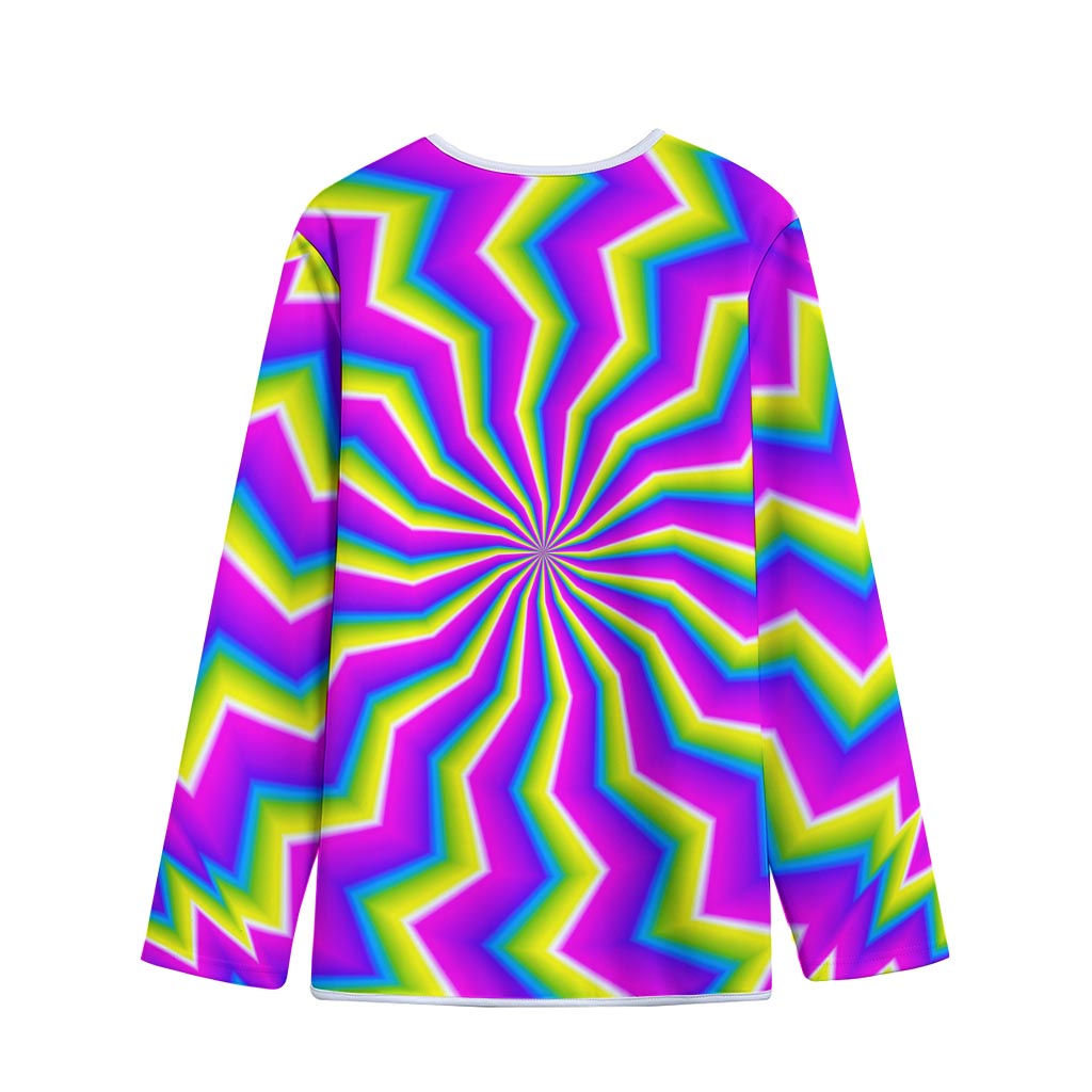 Green Dizzy Moving Optical Illusion Long Sleeve Short Coat