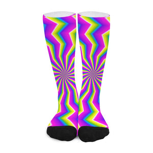 Green Dizzy Moving Optical Illusion Long Socks