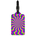 Green Dizzy Moving Optical Illusion Luggage Tag