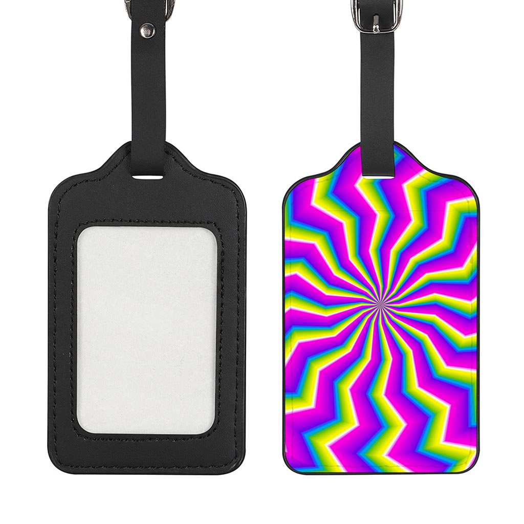 Green Dizzy Moving Optical Illusion Luggage Tag