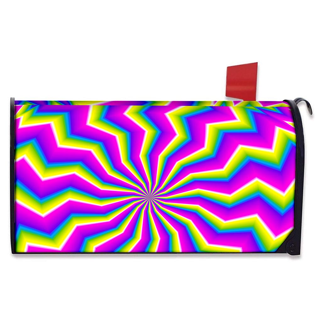 Green Dizzy Moving Optical Illusion Mailbox Cover