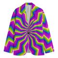 Green Dizzy Moving Optical Illusion Men's Blazer