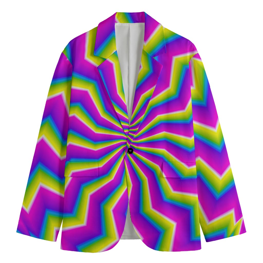 Green Dizzy Moving Optical Illusion Men's Blazer