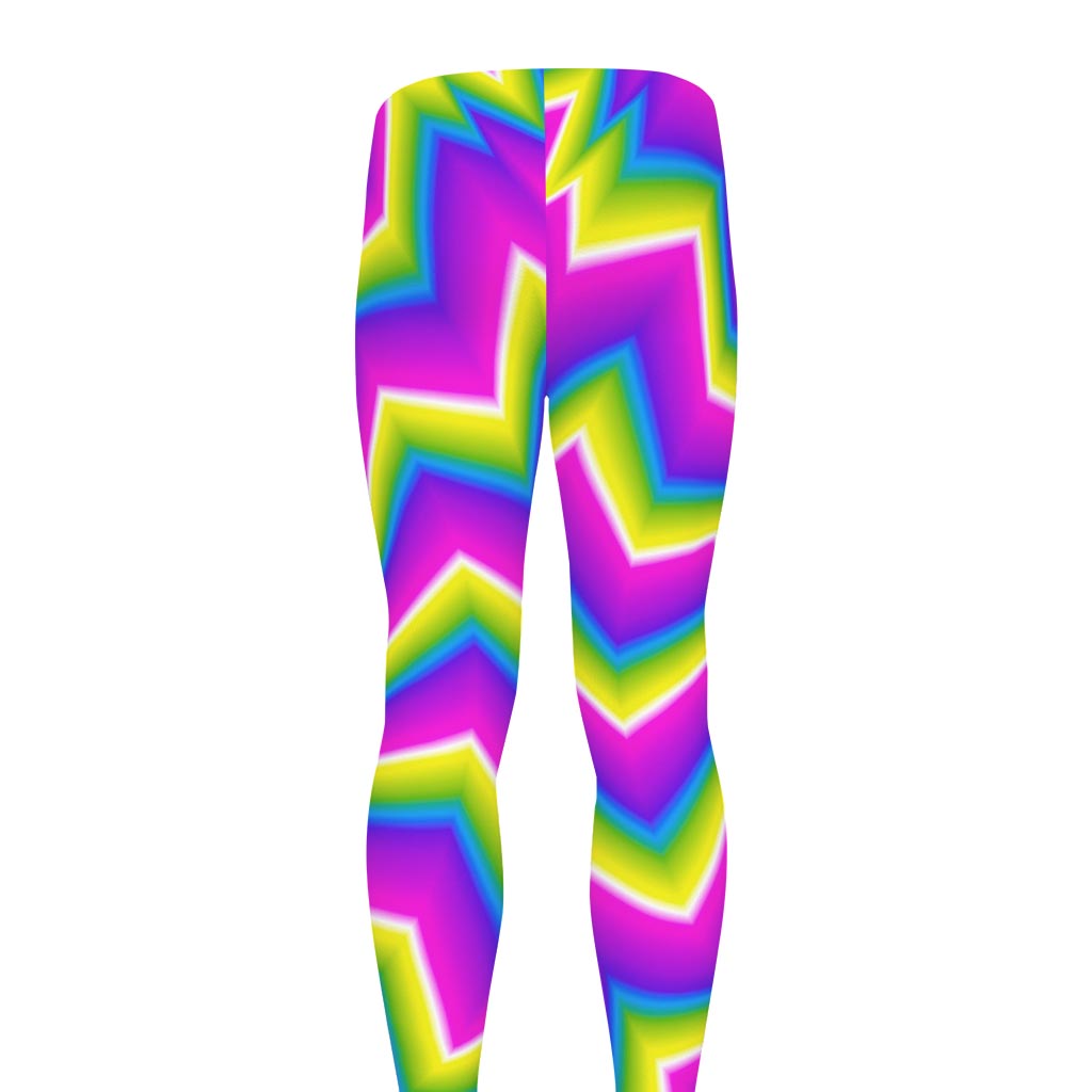 Green Dizzy Moving Optical Illusion Men's leggings