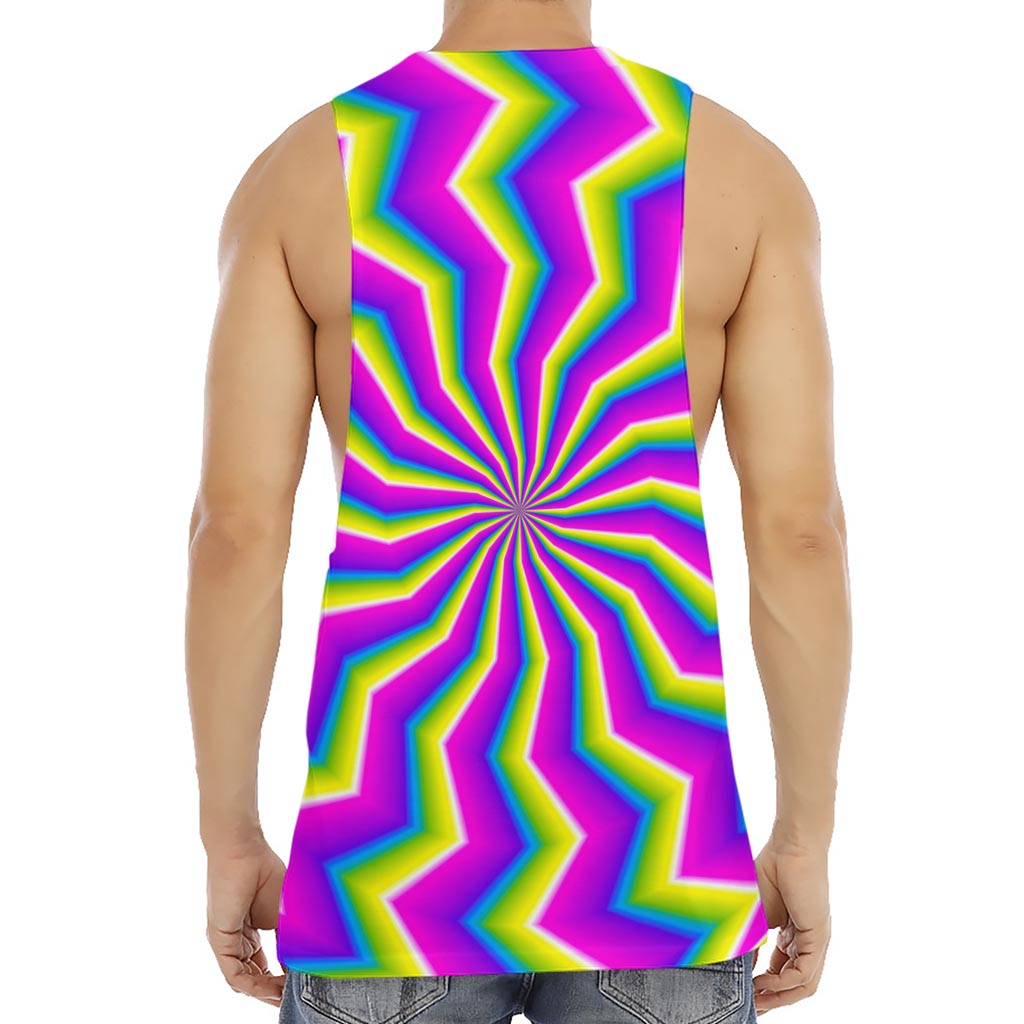 Green Dizzy Moving Optical Illusion Men's Muscle Tank Top