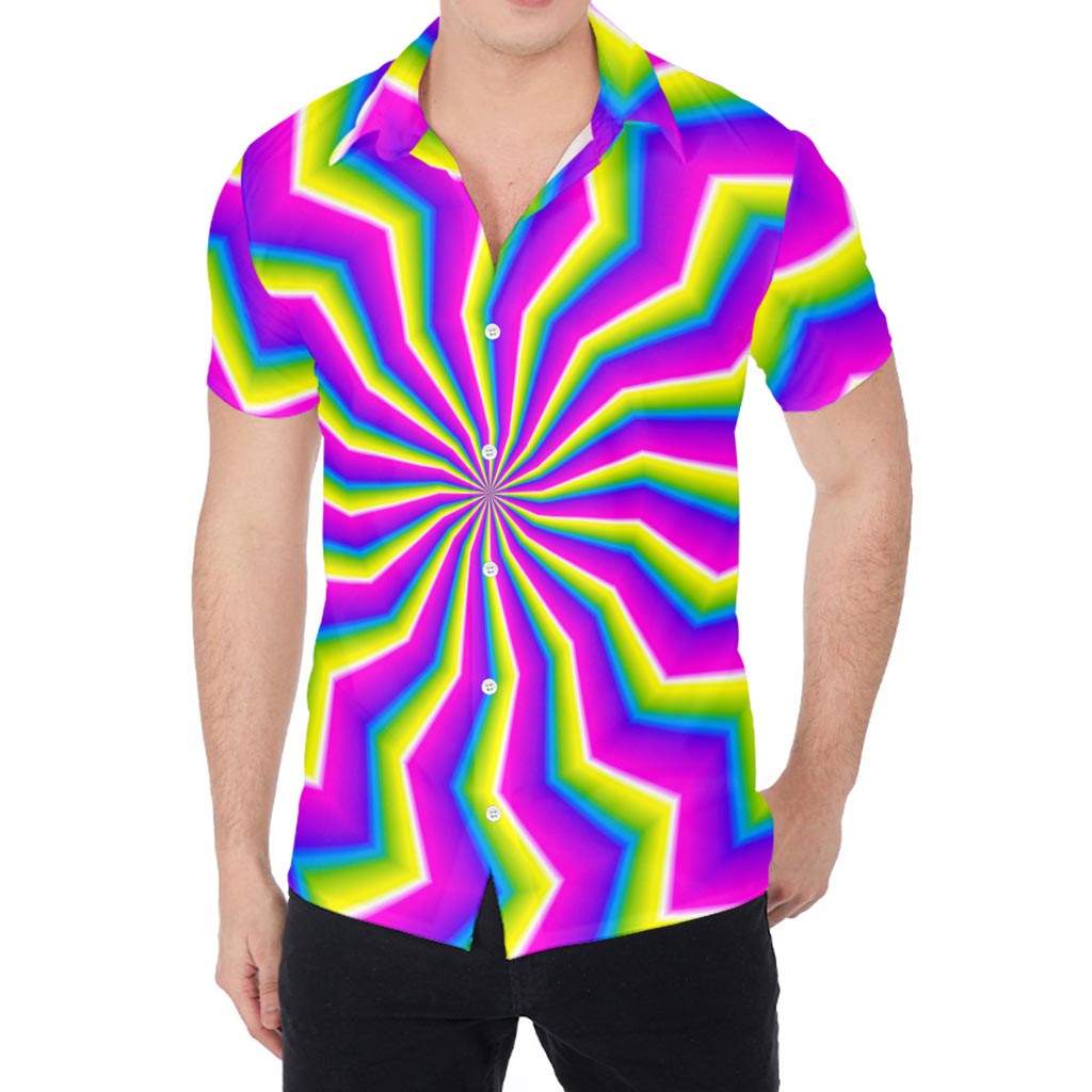 Green Dizzy Moving Optical Illusion Men's Shirt