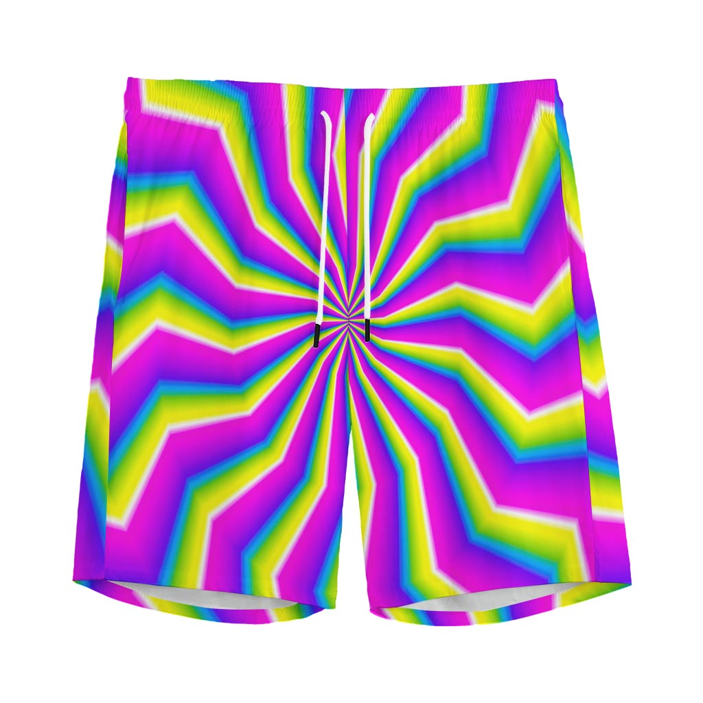 Green Dizzy Moving Optical Illusion Men's Sports Shorts