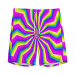 Green Dizzy Moving Optical Illusion Men's Sports Shorts