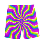 Green Dizzy Moving Optical Illusion Men's Sports Shorts