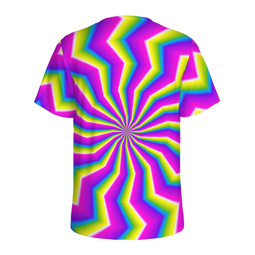 Green Dizzy Moving Optical Illusion Men's Sports T-Shirt