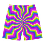 Green Dizzy Moving Optical Illusion Men's Swim Trunks