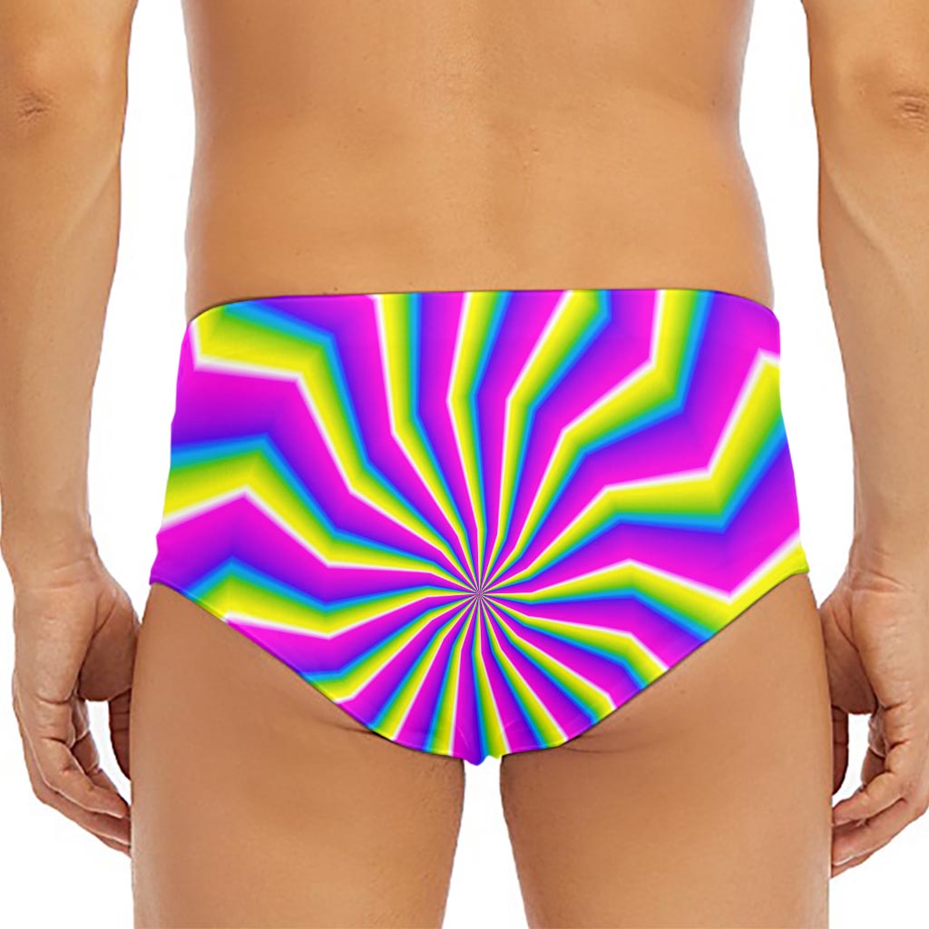Green Dizzy Moving Optical Illusion Men's Triangle Swim Briefs