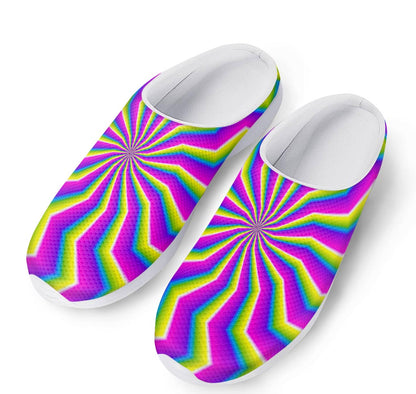 Green Dizzy Moving Optical Illusion Mesh Casual Shoes