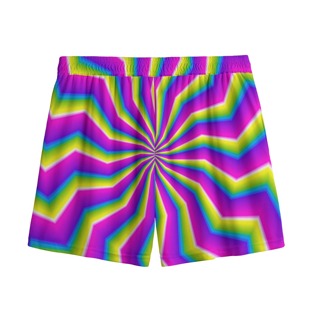 Green Dizzy Moving Optical Illusion Mesh Shorts