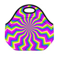 Green Dizzy Moving Optical Illusion Neoprene Lunch Bag