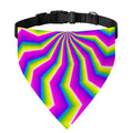 Green Dizzy Moving Optical Illusion Over The Collar Dog Bandana