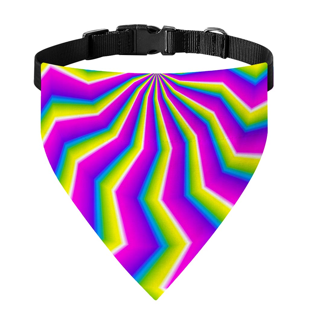 Green Dizzy Moving Optical Illusion Over The Collar Dog Bandana