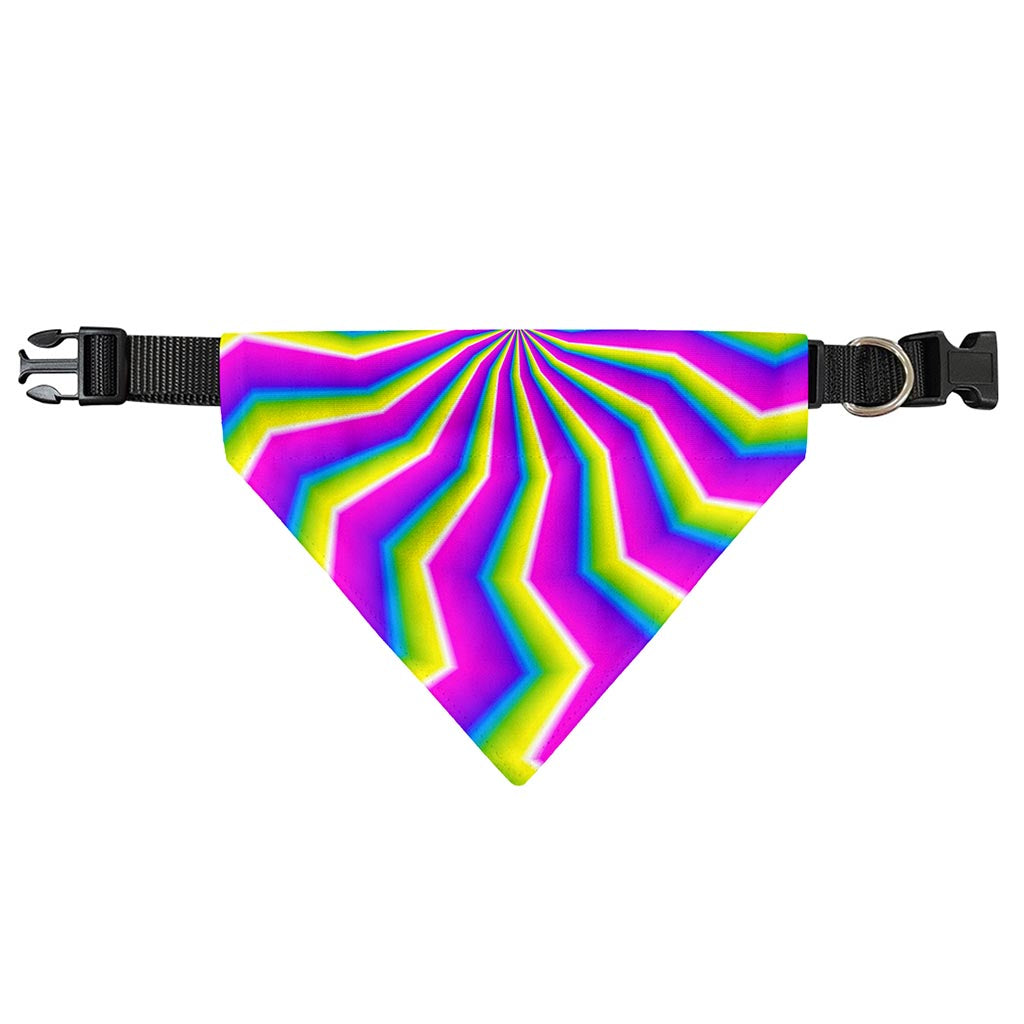 Green Dizzy Moving Optical Illusion Over The Collar Dog Bandana