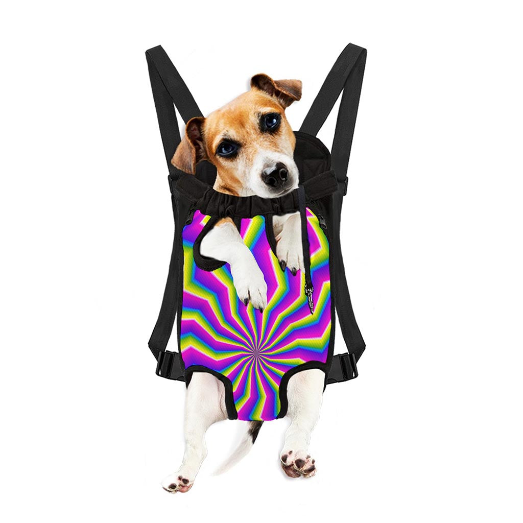 Green Dizzy Moving Optical Illusion Pet Carrier Backpack