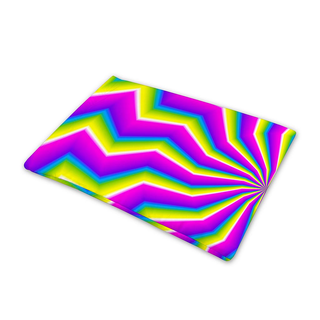 Green Dizzy Moving Optical Illusion Pet Cooling Mat Cover