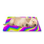 Green Dizzy Moving Optical Illusion Pet Cooling Mat Cover