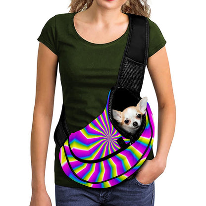 Green Dizzy Moving Optical Illusion Pet Sling Carrier