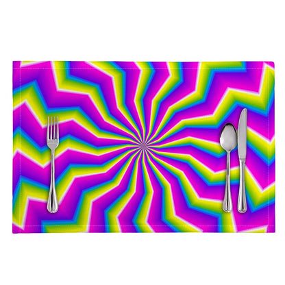 Green Dizzy Moving Optical Illusion Placemat