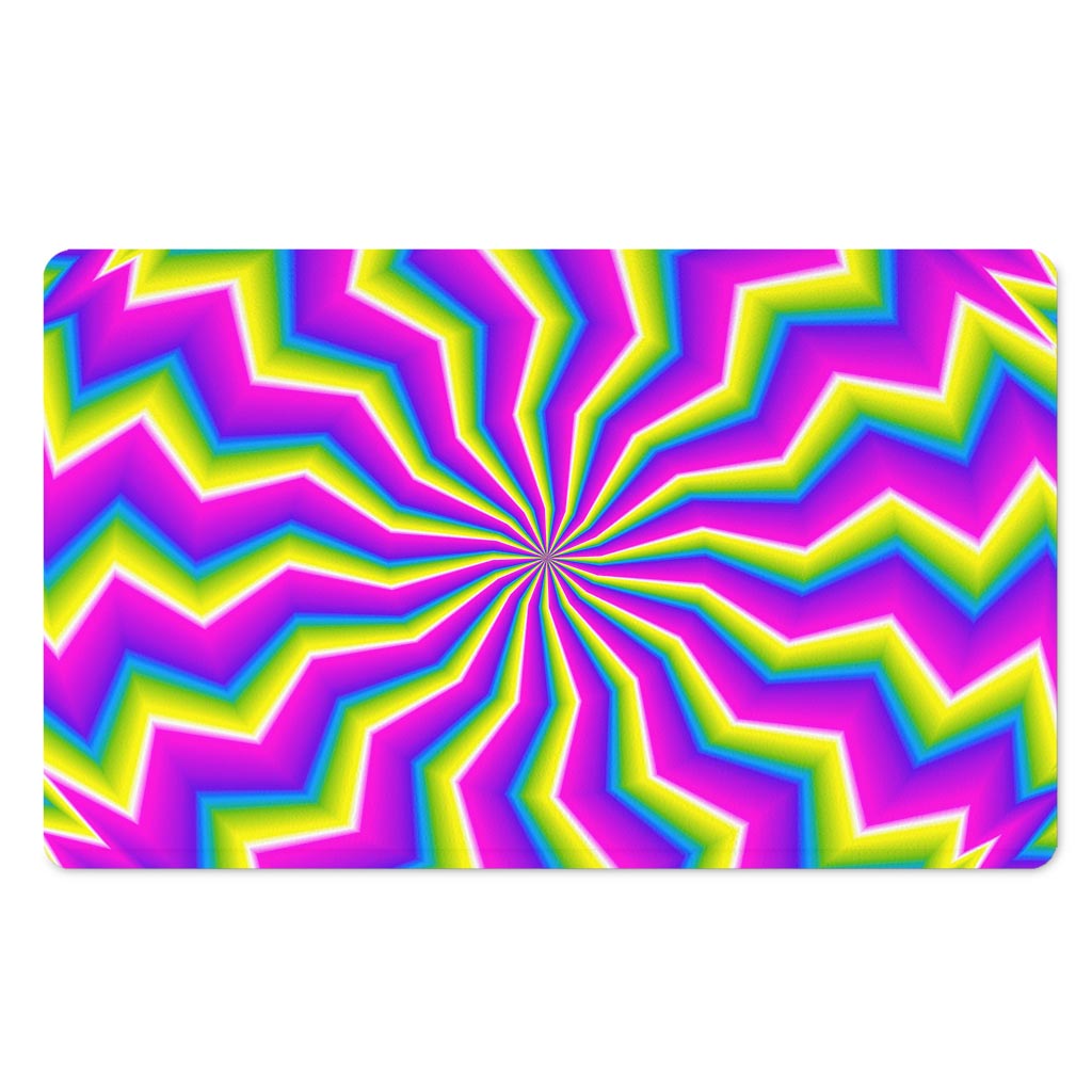 Green Dizzy Moving Optical Illusion Polyester Doormat
