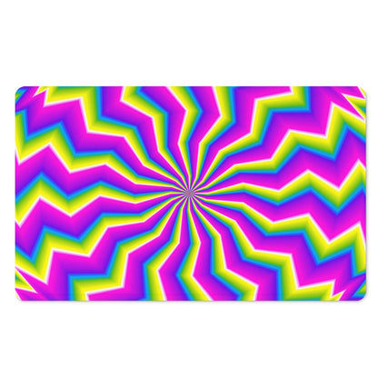 Green Dizzy Moving Optical Illusion Polyester Doormat