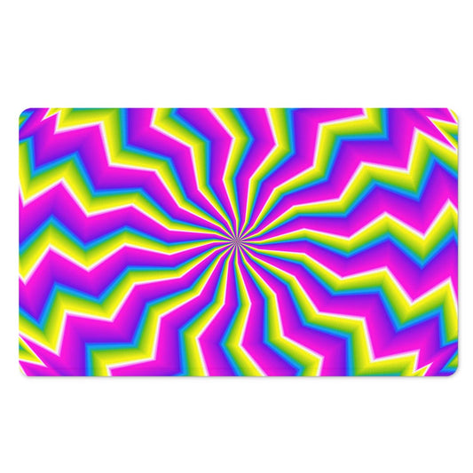 Green Dizzy Moving Optical Illusion Polyester Doormat