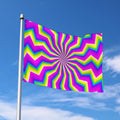 Green Dizzy Moving Optical Illusion Polyester Flag