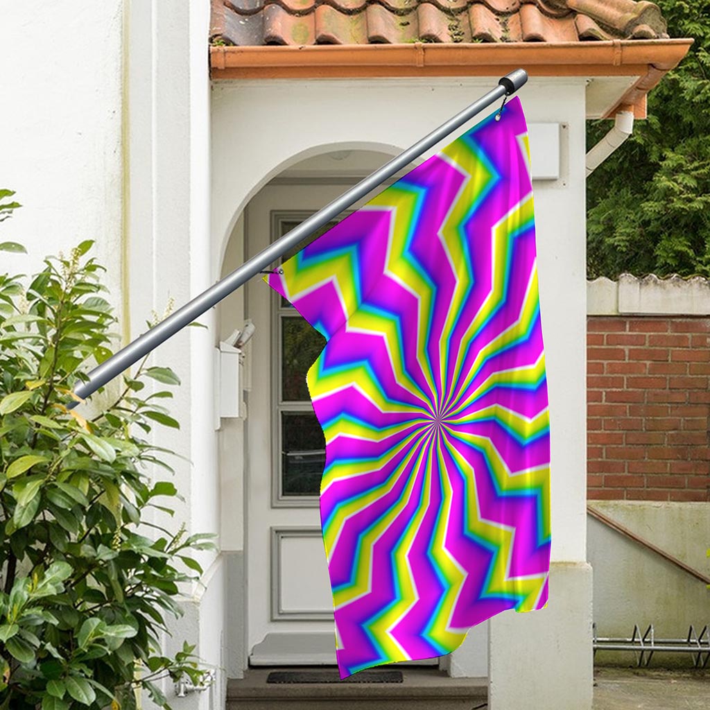 Green Dizzy Moving Optical Illusion Polyester Flag