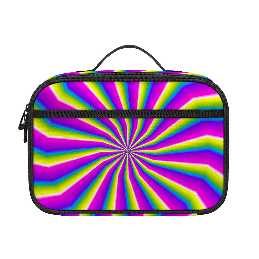 Green Dizzy Moving Optical Illusion Portable Lunch Bag