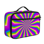 Green Dizzy Moving Optical Illusion Portable Lunch Bag