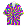Green Dizzy Moving Optical Illusion Rayon Hawaiian Shirt