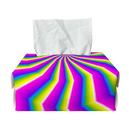 Green Dizzy Moving Optical Illusion Rectangle Tissue Box Cover