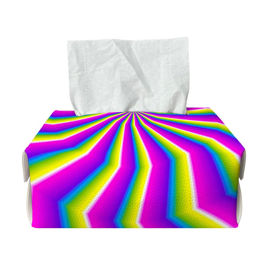 Green Dizzy Moving Optical Illusion Rectangle Tissue Box Cover