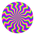 Green Dizzy Moving Optical Illusion Round Blanket
