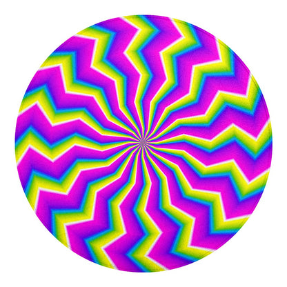 Green Dizzy Moving Optical Illusion Round Blanket