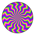 Green Dizzy Moving Optical Illusion Round Floor Mat