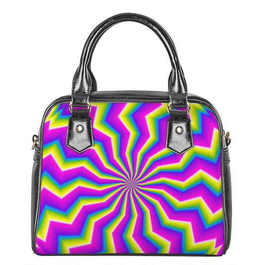 Green Dizzy Moving Optical Illusion Shoulder Handbag