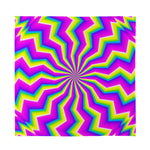 Green Dizzy Moving Optical Illusion Silk Bandana