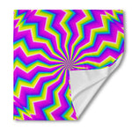 Green Dizzy Moving Optical Illusion Silk Bandana