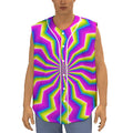 Green Dizzy Moving Optical Illusion Sleeveless Baseball Jersey